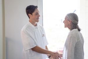 Personal chef arriving at a client’s home.