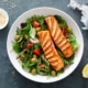 salad with grilled salmon