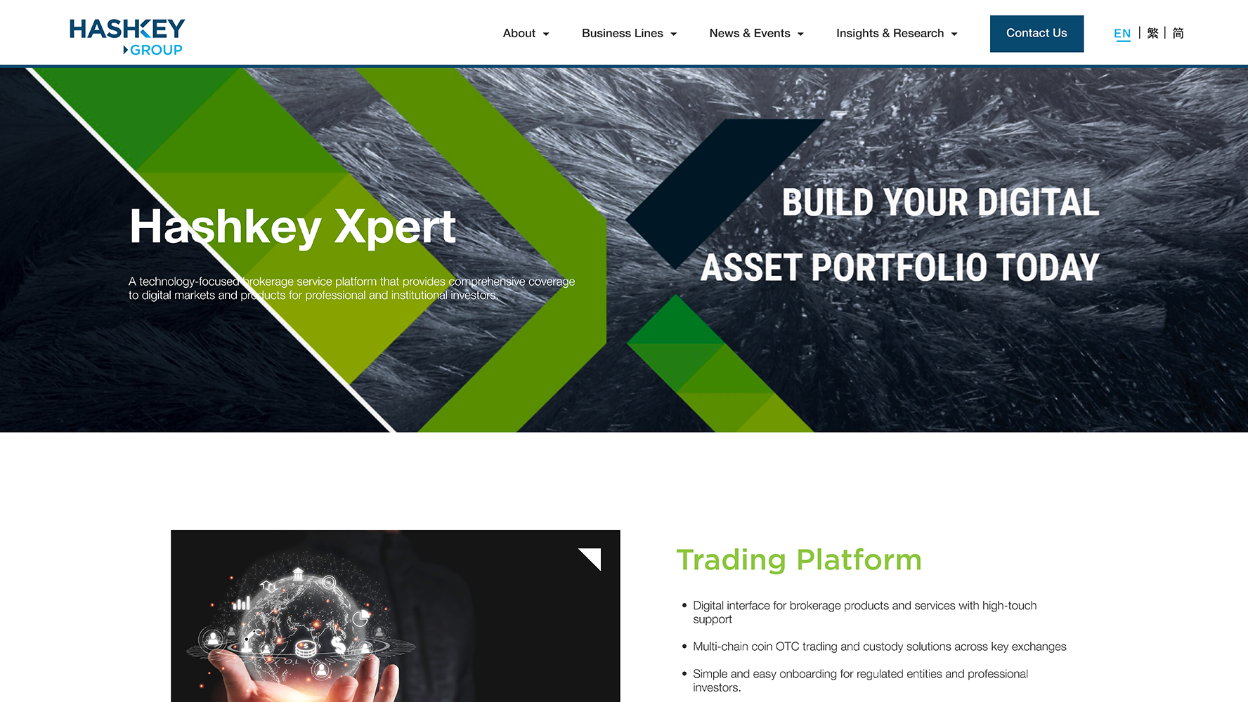 hashkey desktop mockup as case study in visible one3